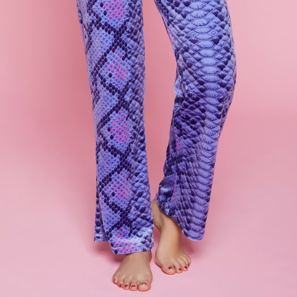 Velour Snake Print PJ's - Picture 2 of 6